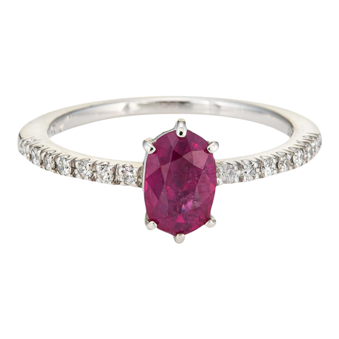 116ct ruby diamond ring platinum 6 estate fine jewelry gemstone engagement 3297