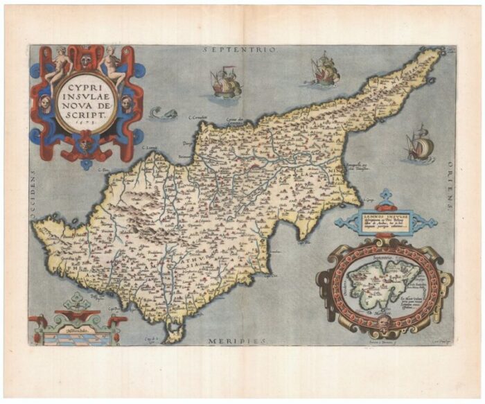 16th century dutch map of cyprus 1598 2