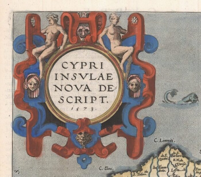 16th century dutch map of cyprus 1598 3