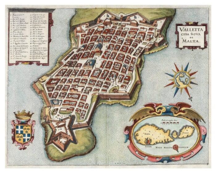 17th century plan of valletta 1