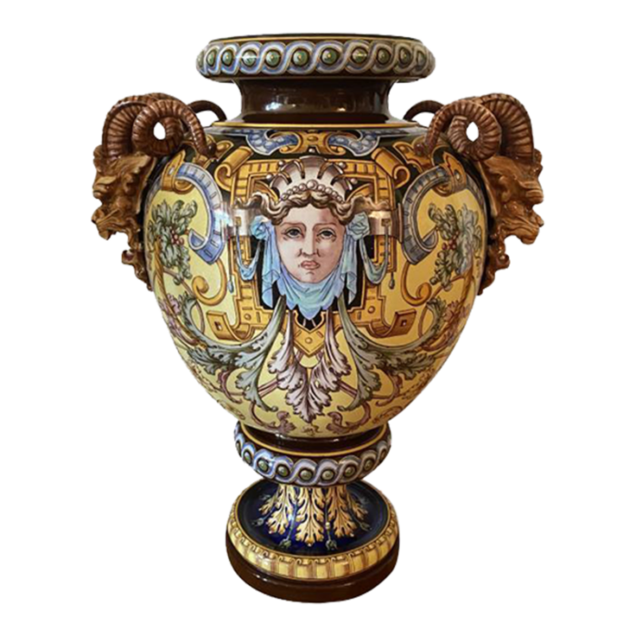 1880 monumental french majolica jardiniere 3699