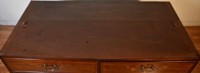 1880s antique english mahogany hand painted armoire wardrobes linen press storage 0011