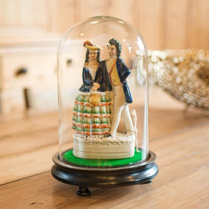 1880s small antique display dome 0592