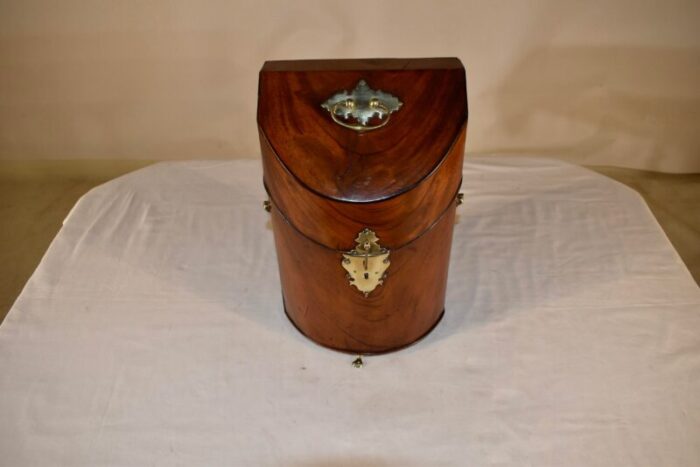 18th century english mahogany knife box 0903