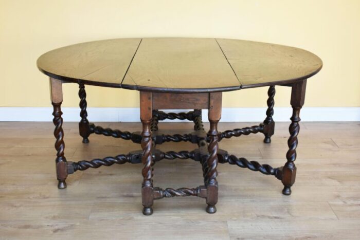 18th century english oak gate leg table 2482