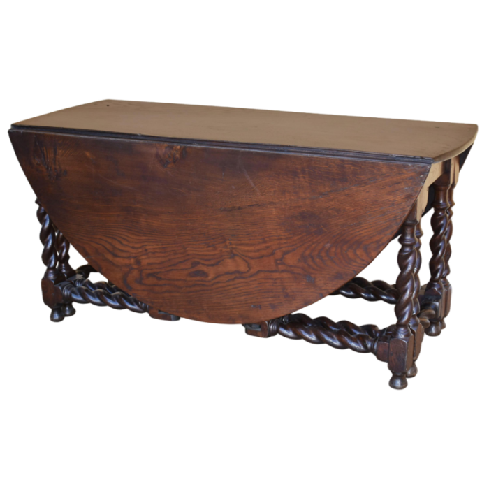 18th century english oak gate leg table 8604