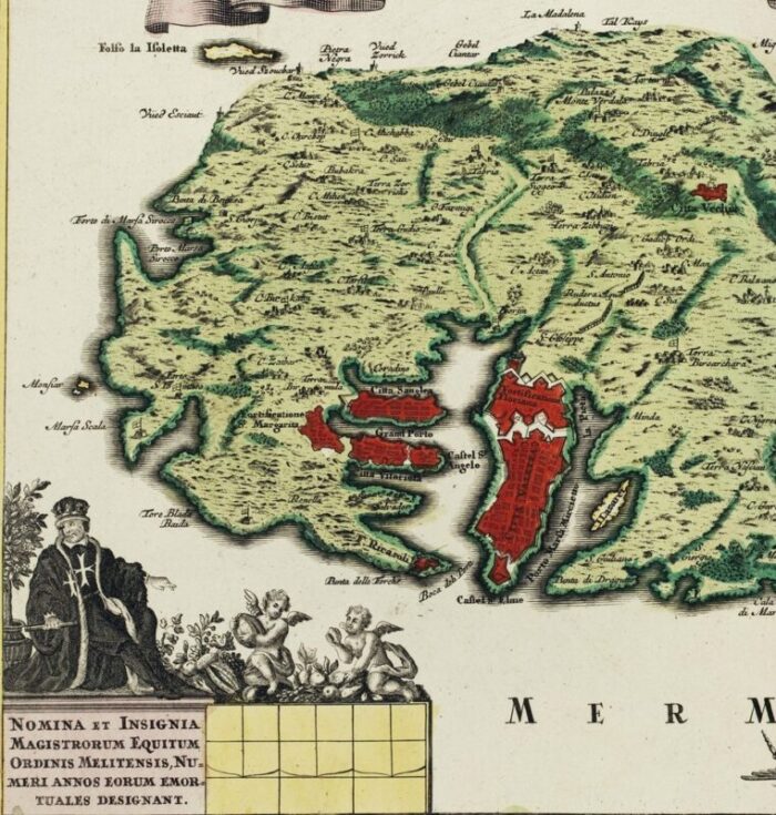 18th century map celebrating the knights of malta 4