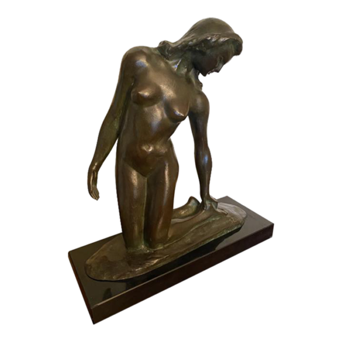 1930 kneeling nude sculptor 0673