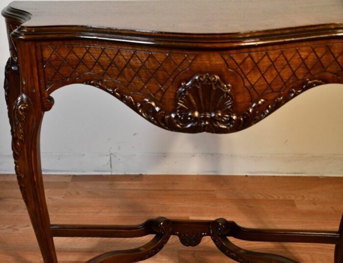 1930s john wanamaker ny french carved walnut console table 3991