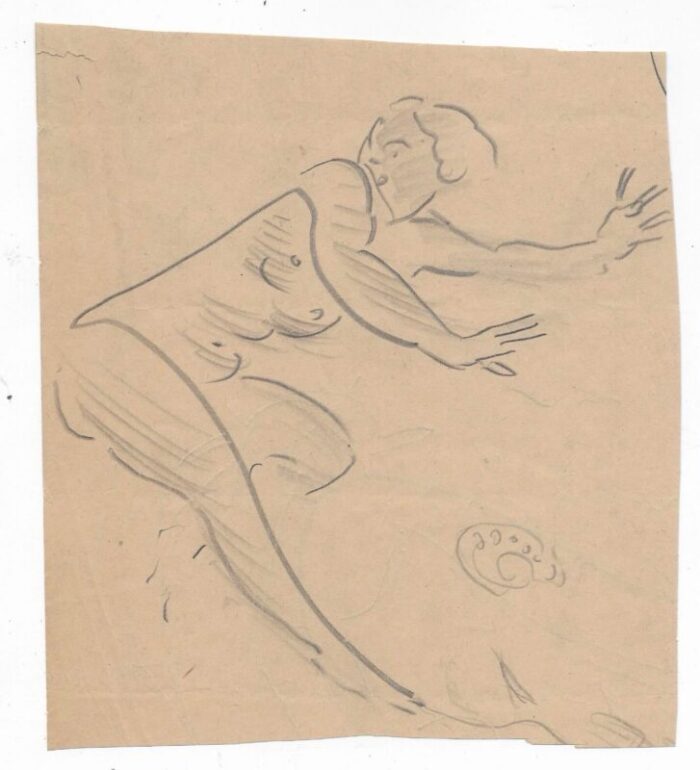 1930s paul travis female nude drawing 3761