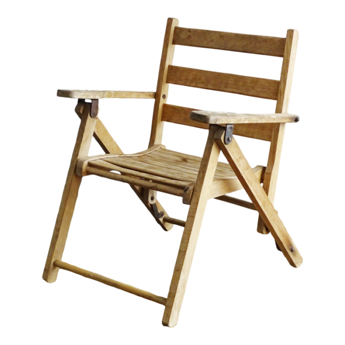 1940s childrens slat folding chair 3453