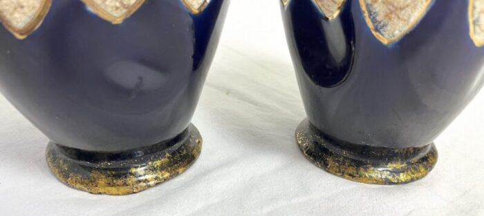 1950s english thomas forester majolica ceramic vases a pair 9885