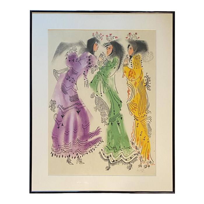 1960 tres mujures painting 3532