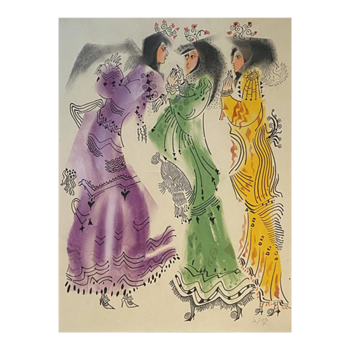 1960 tres mujures painting 6683