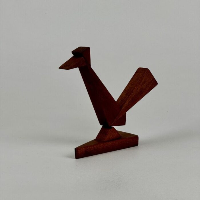 1970s mort epstein wood sculpture of roadrunner signed 0108