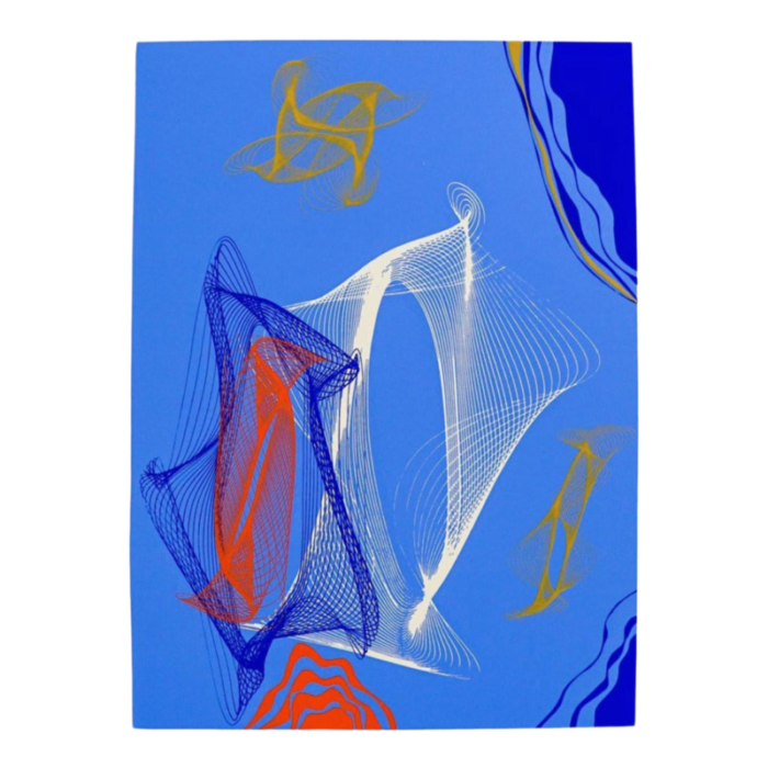 1980s modern abstract serigraph 4602