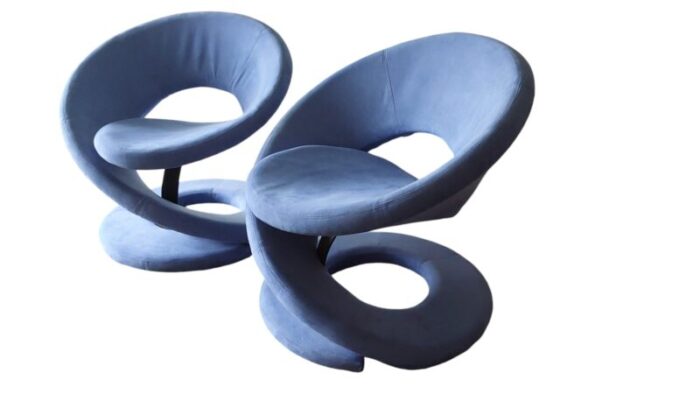 1980s vintage spiral chairs a pair 7884