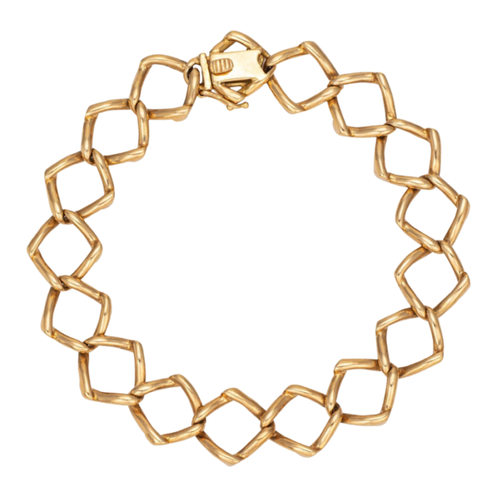 1981 tiffany and co bracelet paloma picasso vintage triangle link 18k gold 7 2466