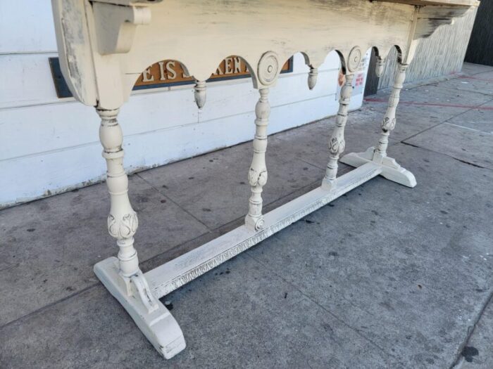 1990s rustic shabby chic wooden console table 1961