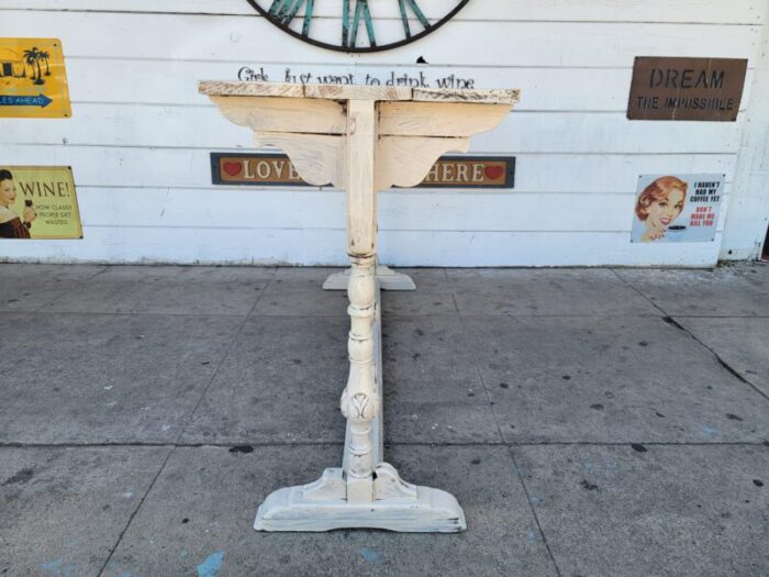 1990s rustic shabby chic wooden console table 3427