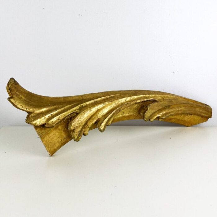 19th century italian gilt wood carving fragments set of 4 9