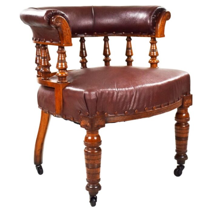 19th century victorian english oak armchair 2976