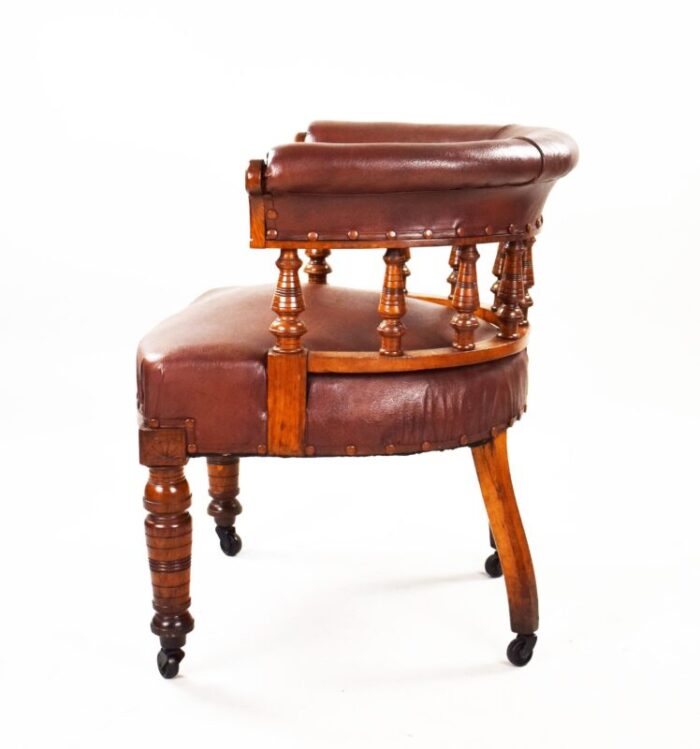 19th century victorian english oak armchair 3608