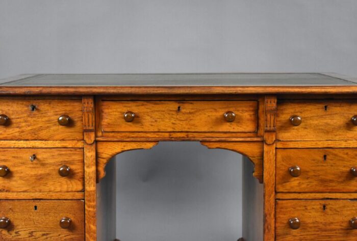 19th century victorian english oak writing desk 0838