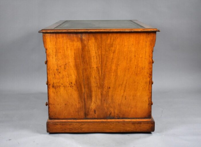 19th century victorian english oak writing desk 7537