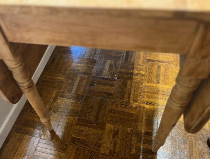 19thc natural pine drop leaf table 6240