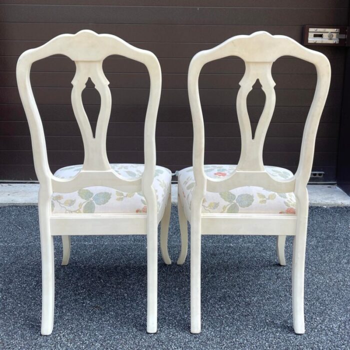 2000s ethan allen country french birch dining chairs a pair b 26 6202 brittany 0558