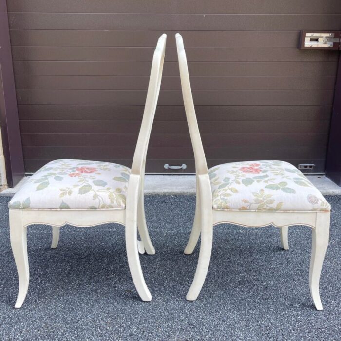 2000s ethan allen country french birch dining chairs a pair b 26 6202 brittany 3806