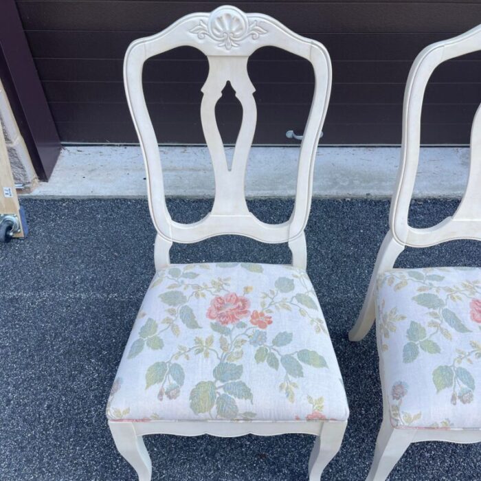 2000s ethan allen country french birch dining chairs a pair b 26 6202 brittany 7896