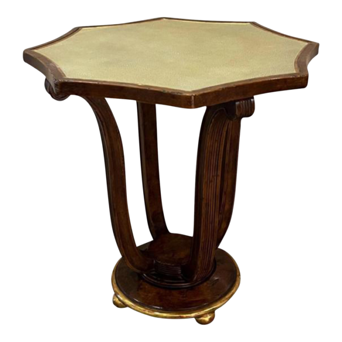 2010 minton spidell lombard side table with faux shagreen top 2213