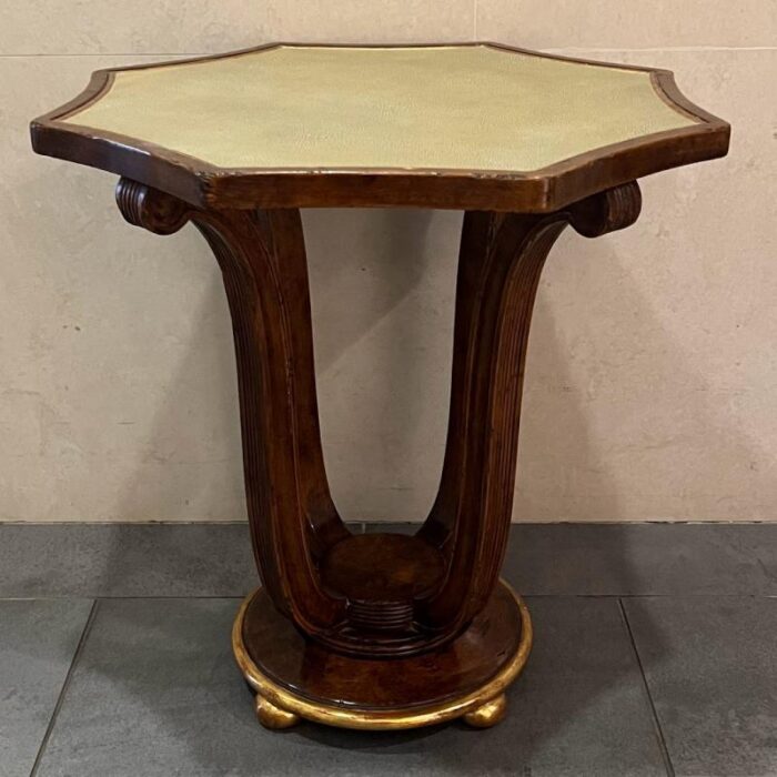 2010 minton spidell lombard side table with faux shagreen top 4350