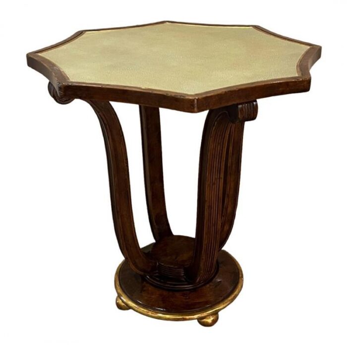 2010 minton spidell lombard side table with faux shagreen top 4751