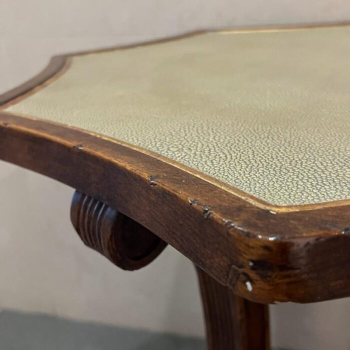 2010 minton spidell lombard side table with faux shagreen top 5925