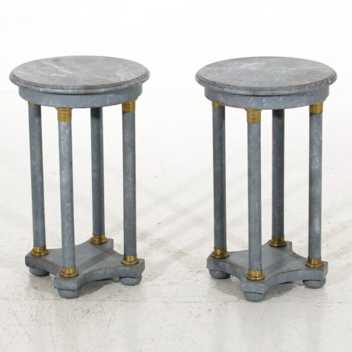 20th century european pedestals table set of 2 0766