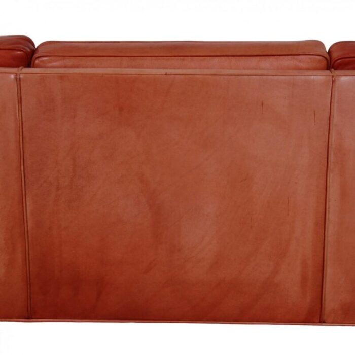 3 seater 2333 sofa in indian red aniline leather from brge mogensen 1564