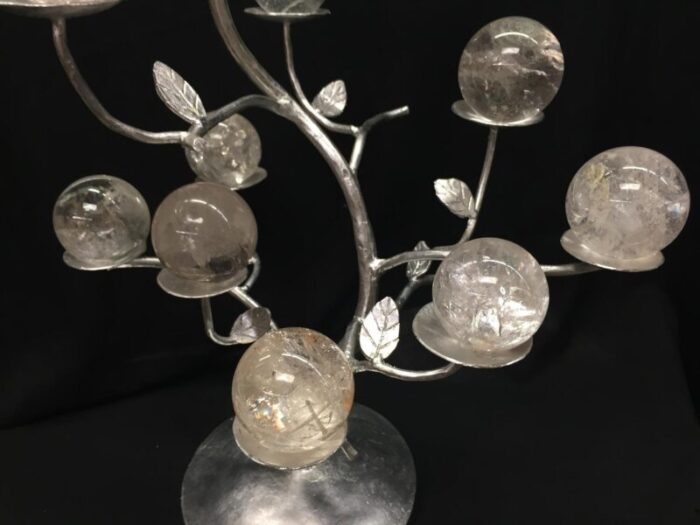 Rock Crystal Balls on silver leafed tree 3 master