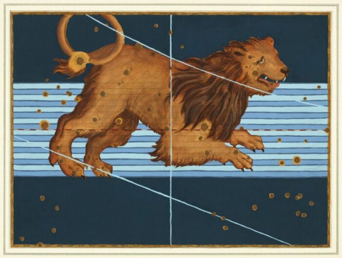 a 17th century engraving of the zodiac sign leo 1