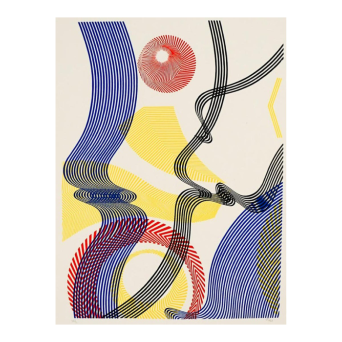 abstract modern colorful lithograph by titus 8473