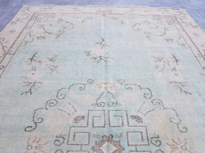 anatolian pastel green oushak rug 1960 5