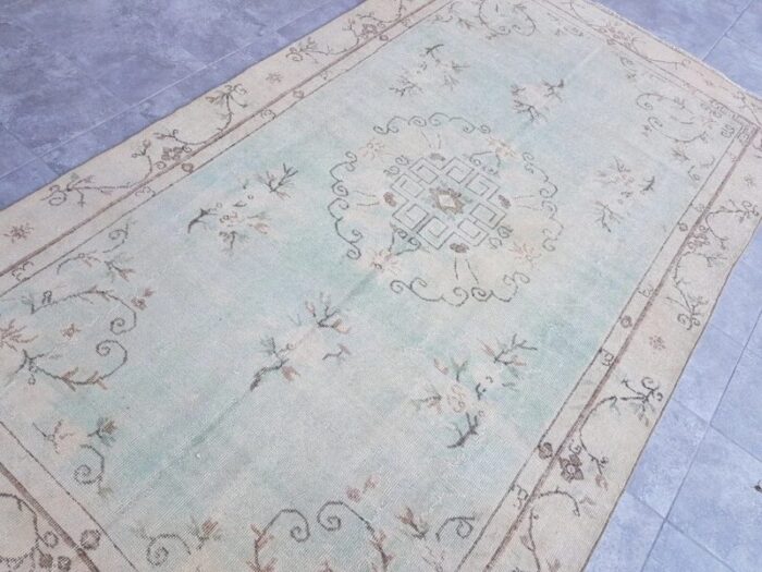 anatolian pastel green oushak rug 1960 7