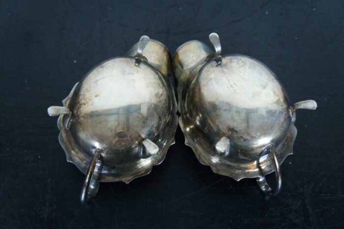 antique 1936 edward viner sterling silver gravy sauce boats and ladles box set 4 pieces 2102