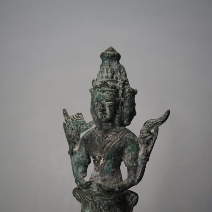 antique cast bronze tibetan buddha shiva figure 19thc 1405