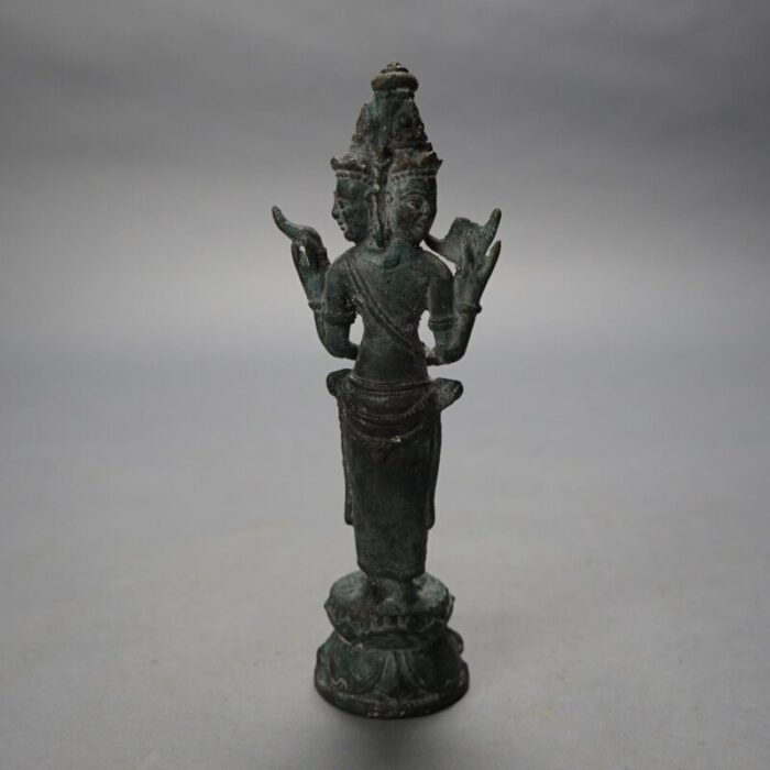 antique cast bronze tibetan buddha shiva figure 19thc 2525