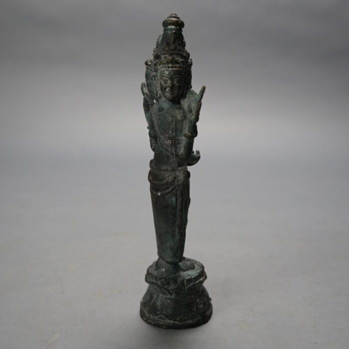 antique cast bronze tibetan buddha shiva figure 19thc 3135