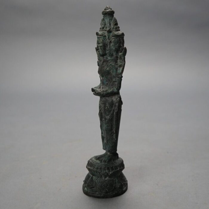 antique cast bronze tibetan buddha shiva figure 19thc 5392