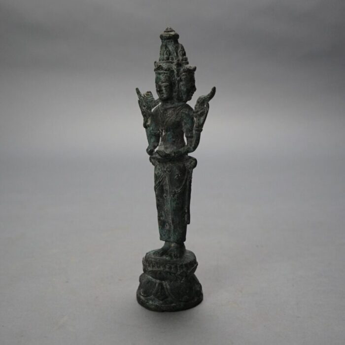 antique cast bronze tibetan buddha shiva figure 19thc 6292